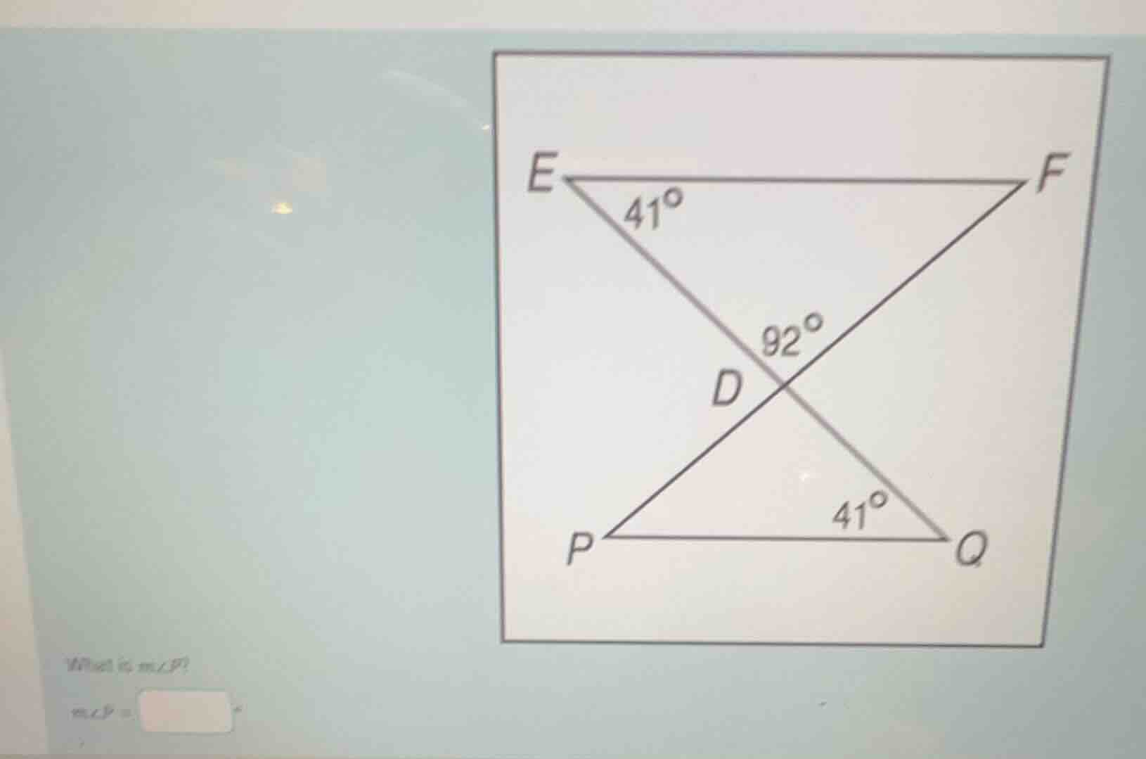 what is \\(m\\angle p\\)? \\(m\\angle p = \\) \\(^{\\circ}\\)