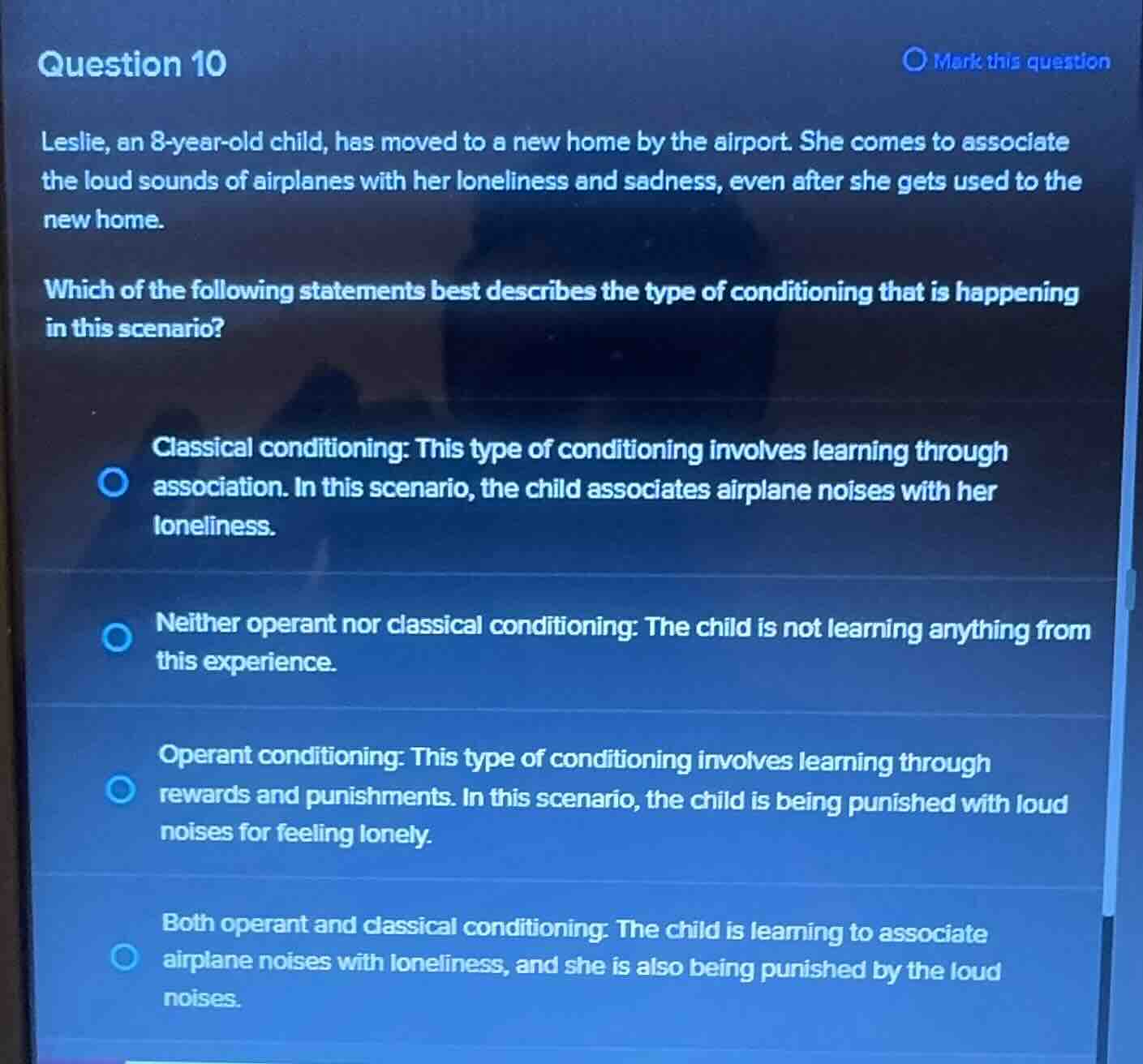 question 10 leslie, an 8-year-old child, has moved to a new home by the…