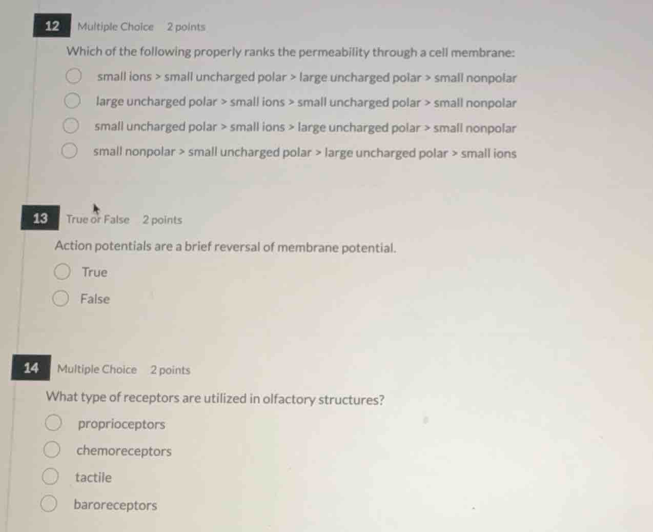 12 multiple choice 2 points which of the following properly ranks the p…
