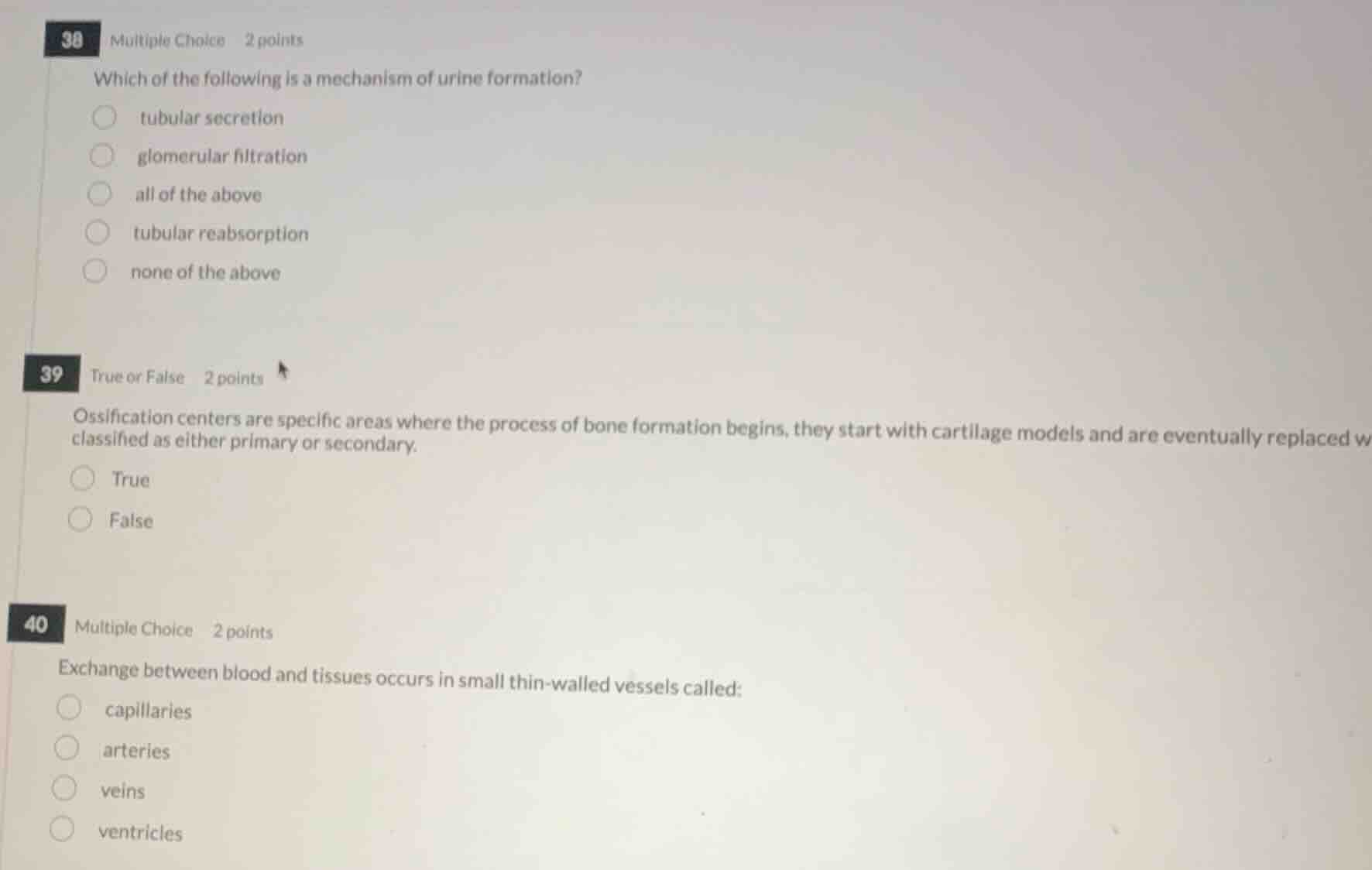 38 multiple choice 2 points which of the following is a mechanism of ur…