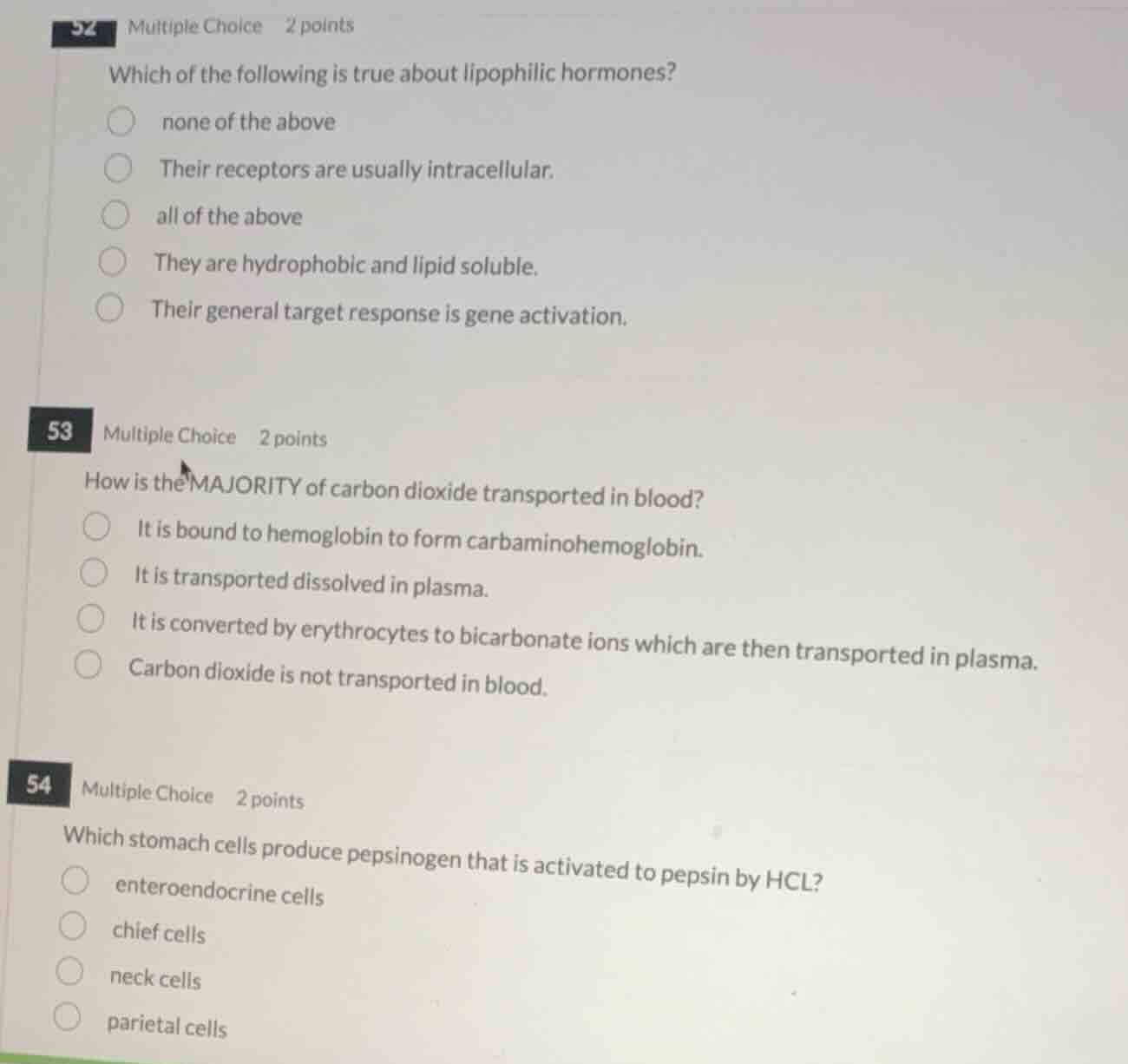 52 multiple choice 2 points which of the following is true about lipoph…