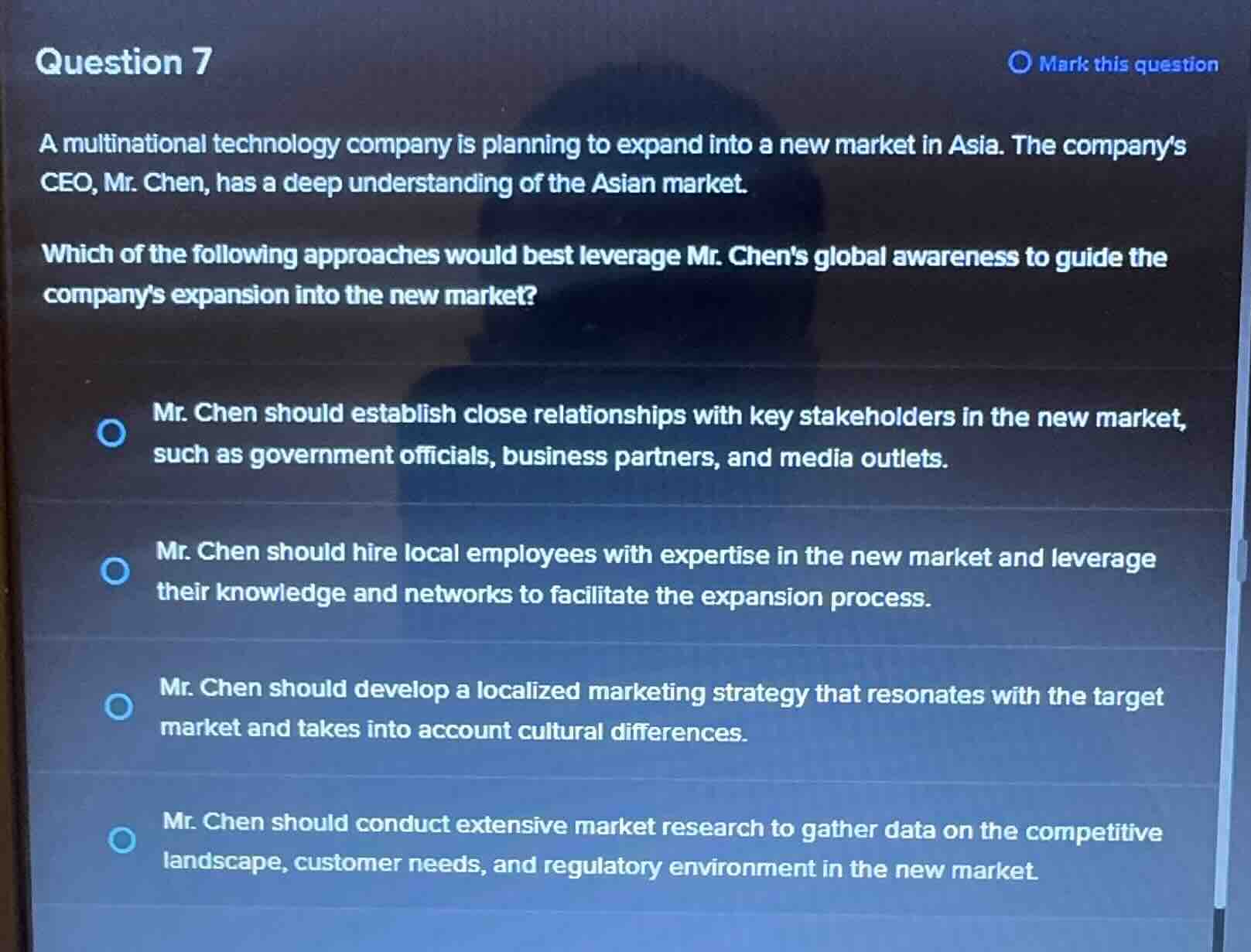question 7 a multinational technology company is planning to expand int…