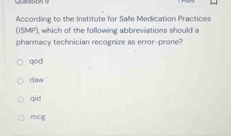 according to the institute for safe medication practices (ismp), which …