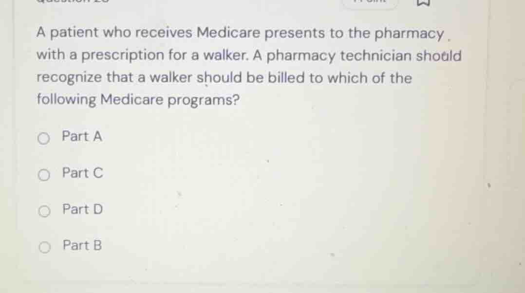 a patient who receives medicare presents to the pharmacy with a prescri…