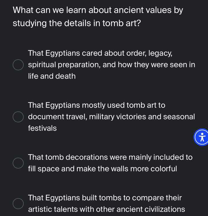 what can we learn about ancient values by studying the details in tomb …