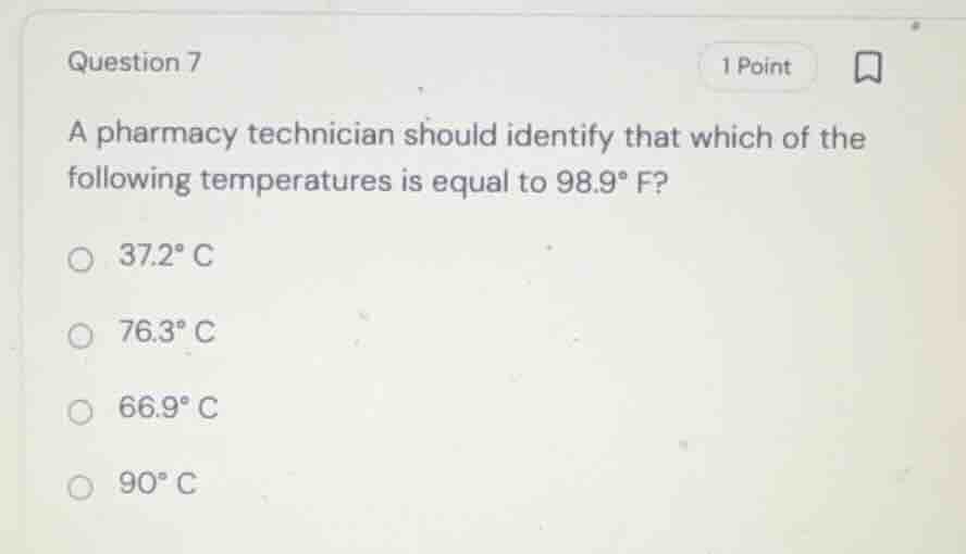 question 7 a pharmacy technician should identify that which of the foll…