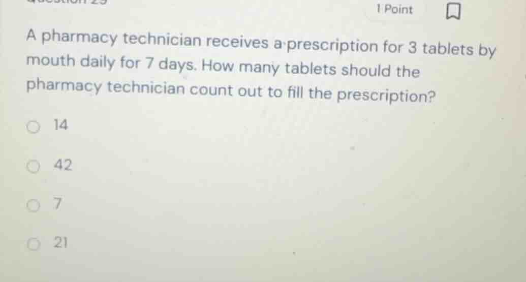 a pharmacy technician receives a prescription for 3 tablets by mouth da…