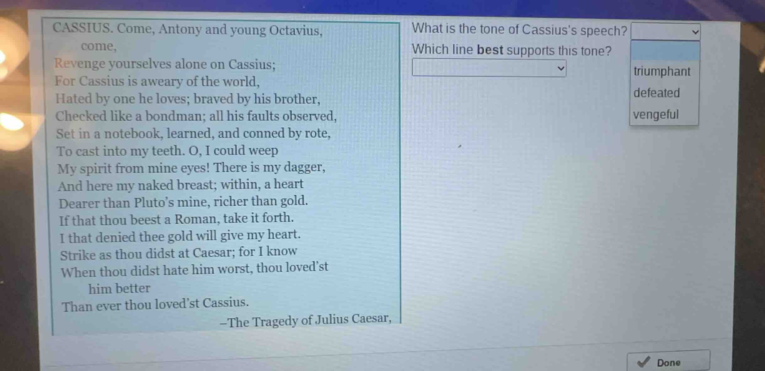 cassius. come, antony and young octavius, come, revenge yourselves alon…