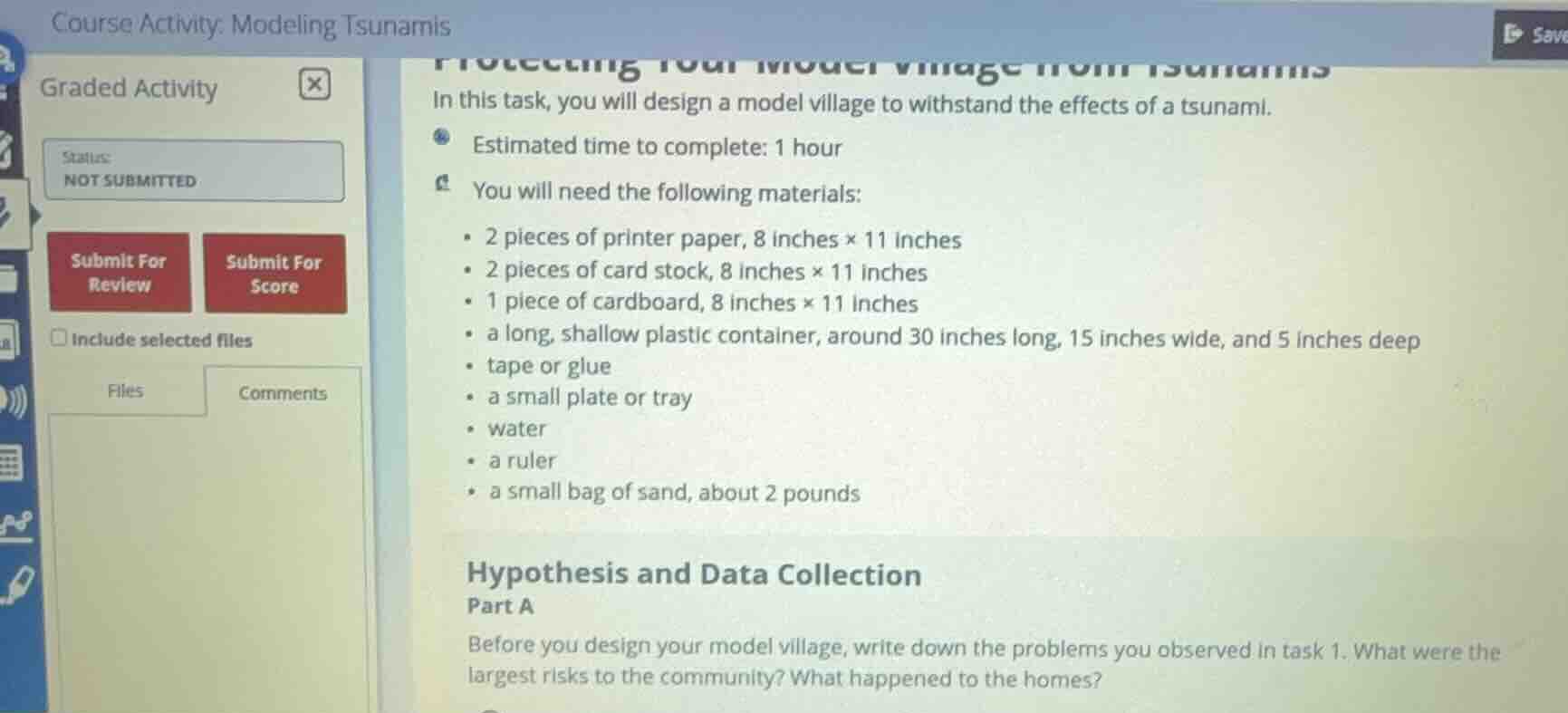 protecting your model village from tsunamis in this task, you will desi…
