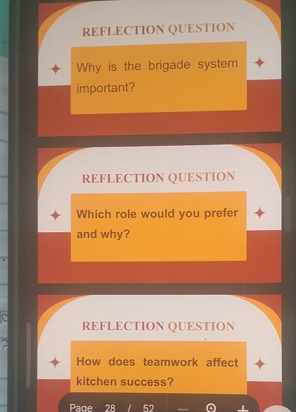 reflection question why is the brigade system important? reflection que…