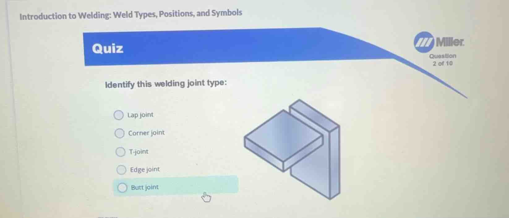 introduction to welding: weld types, positions, and symbols quiz questi…
