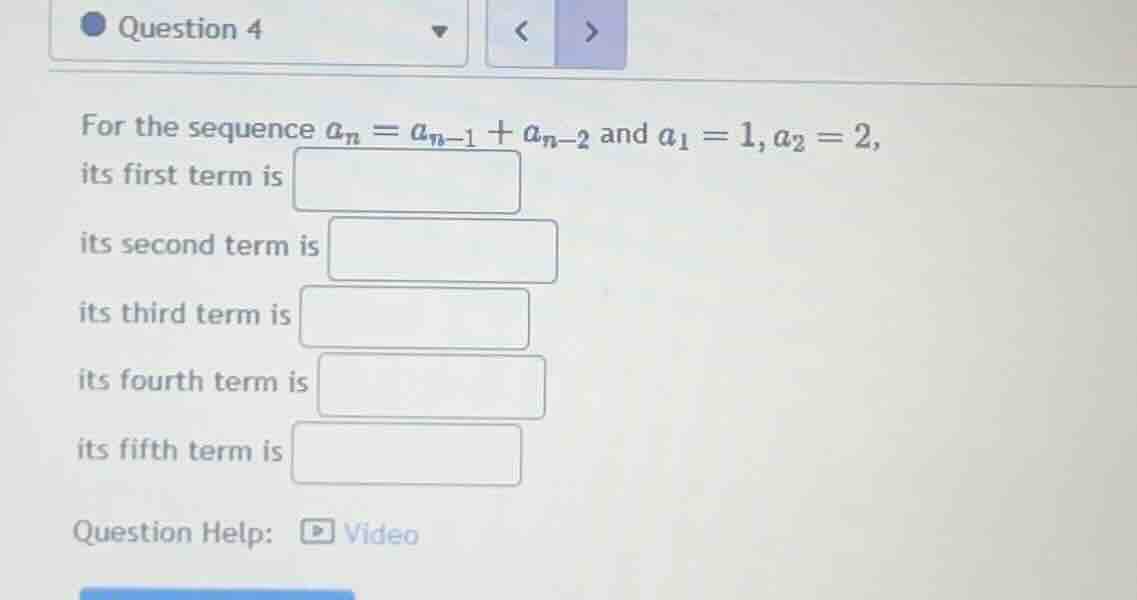 for the sequence (a_n = a_{n-1} + a_{n-2}) and (a_1 = 1, a_2 = 2), its …