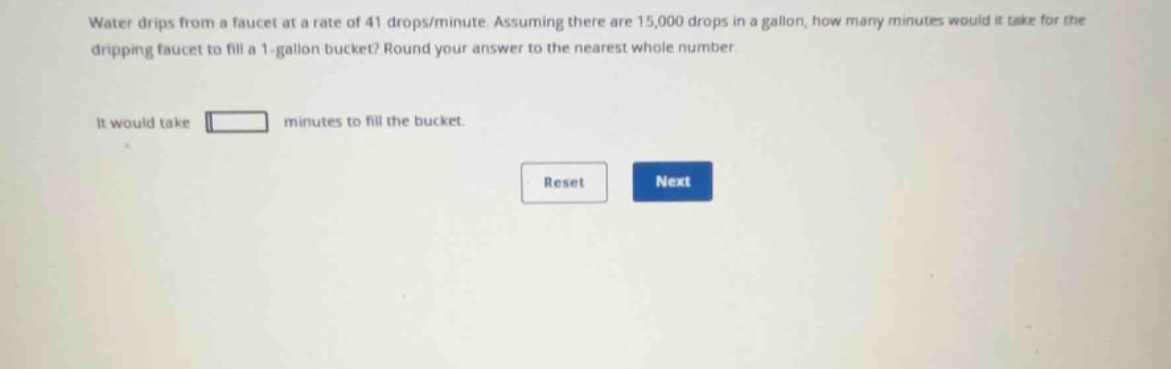 water drips from a faucet at a rate of 41 drops/minute. assuming there …