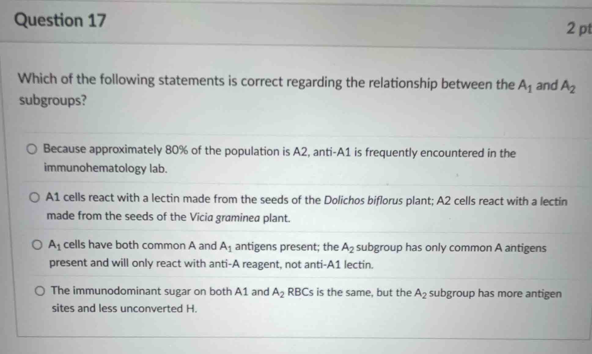 question 17 which of the following statements is correct regarding the …