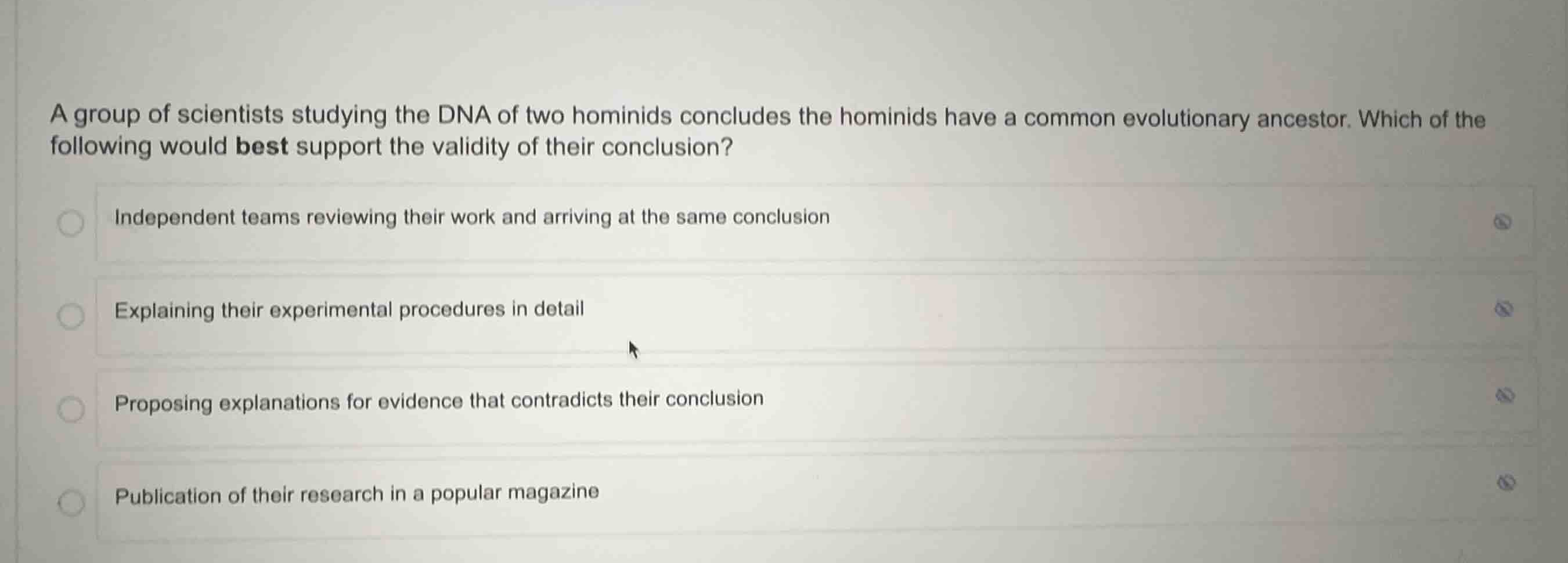 a group of scientists studying the dna of two hominids concludes the ho…
