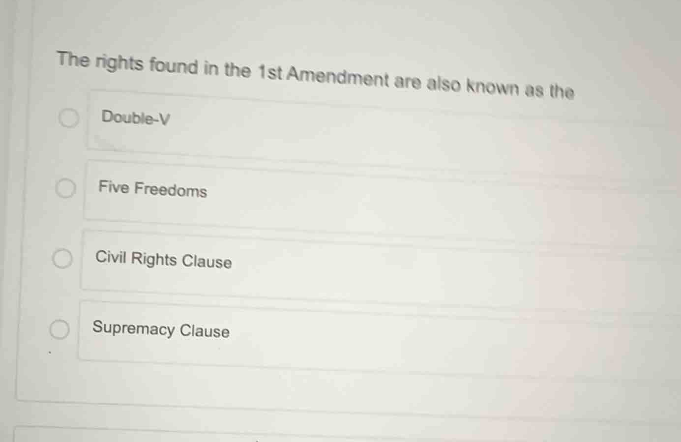 the rights found in the 1st amendment are also known as the double-v fi…