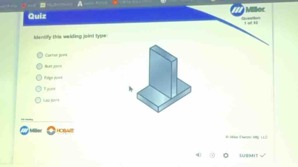 identify this welding joint type: - corner joint - butt joint - edge jo…