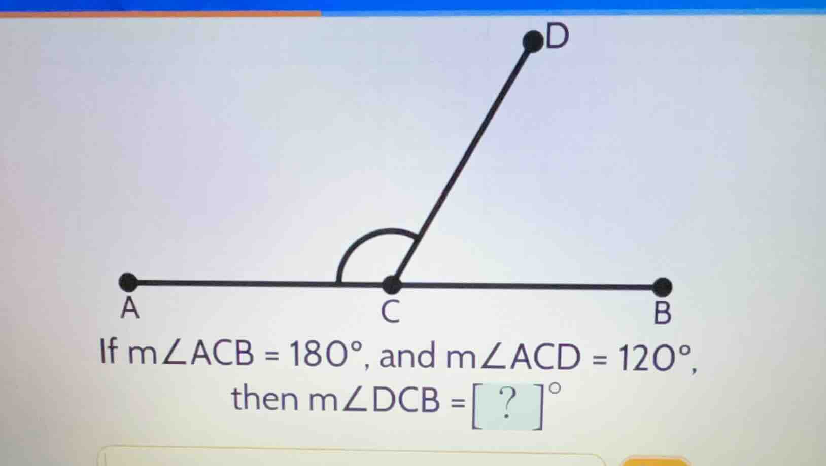 if \\(m\\angle acb = 180^{\\circ}\\), and \\(m\\angle acd = 120^{\\circ…