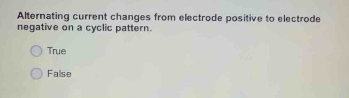 alternating current changes from electrode positive to electrode negati…