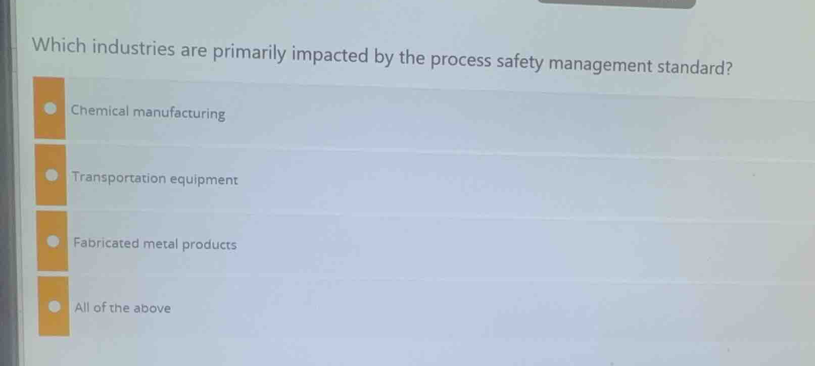 which industries are primarily impacted by the process safety managemen…