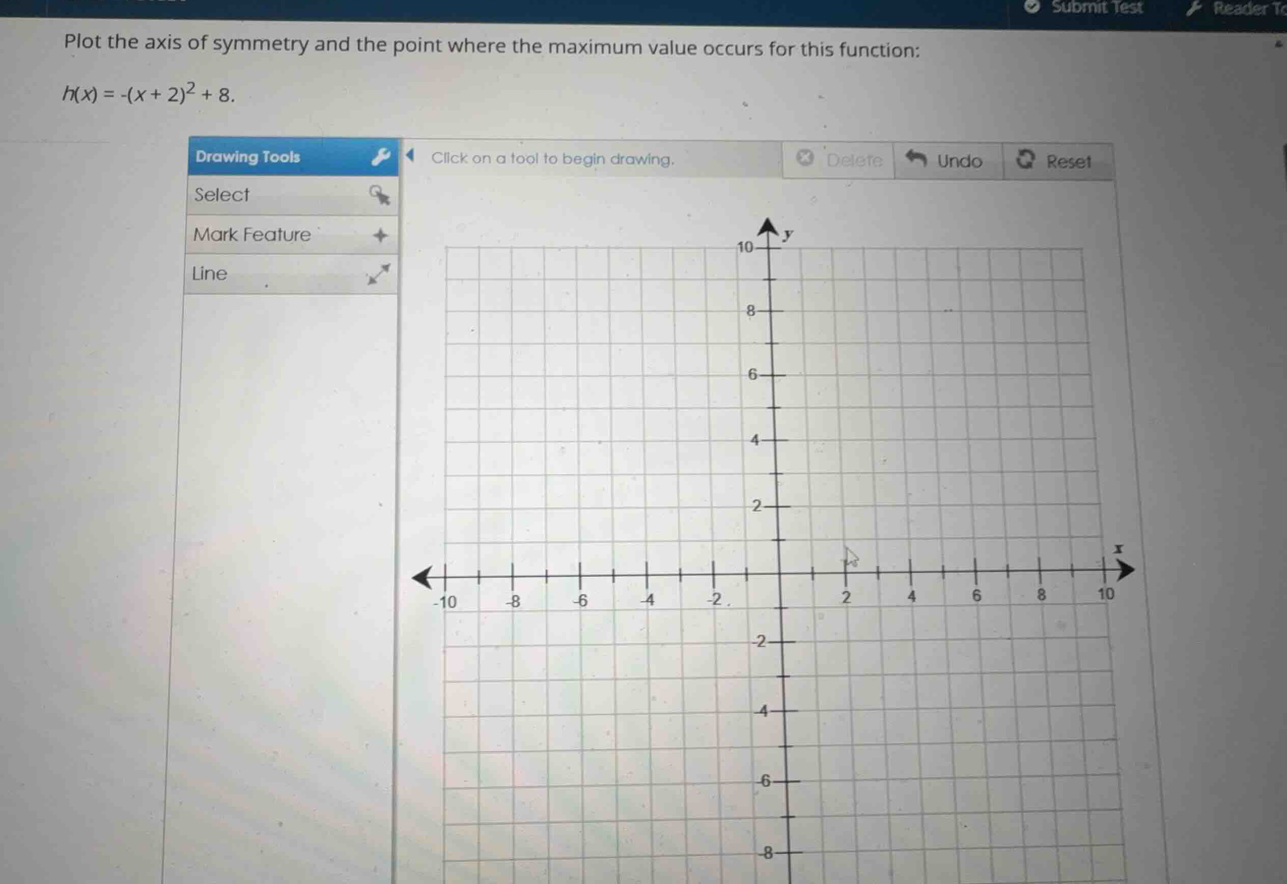 plot the axis of symmetry and the point where the maximum value occurs …