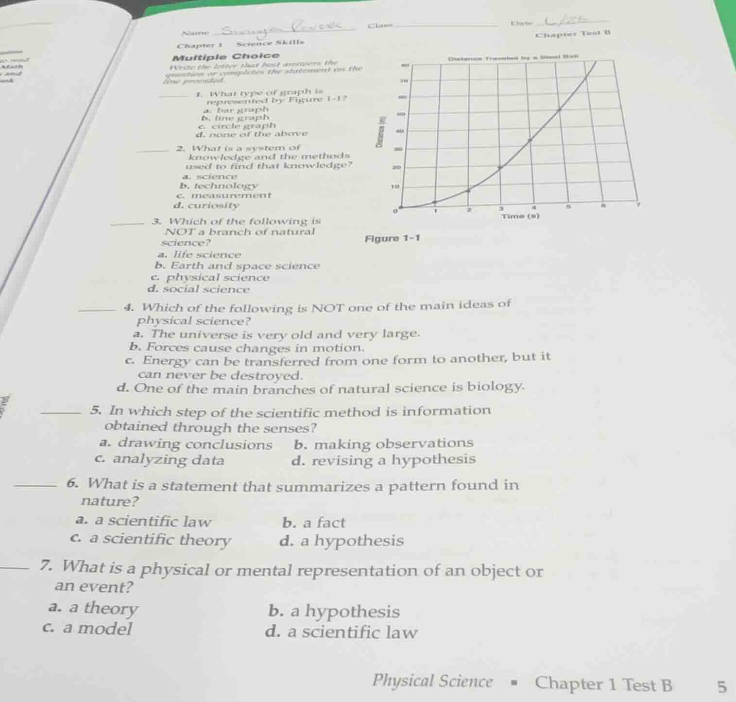 chapter 1 science skills chapter test b multiple choice write the lette…