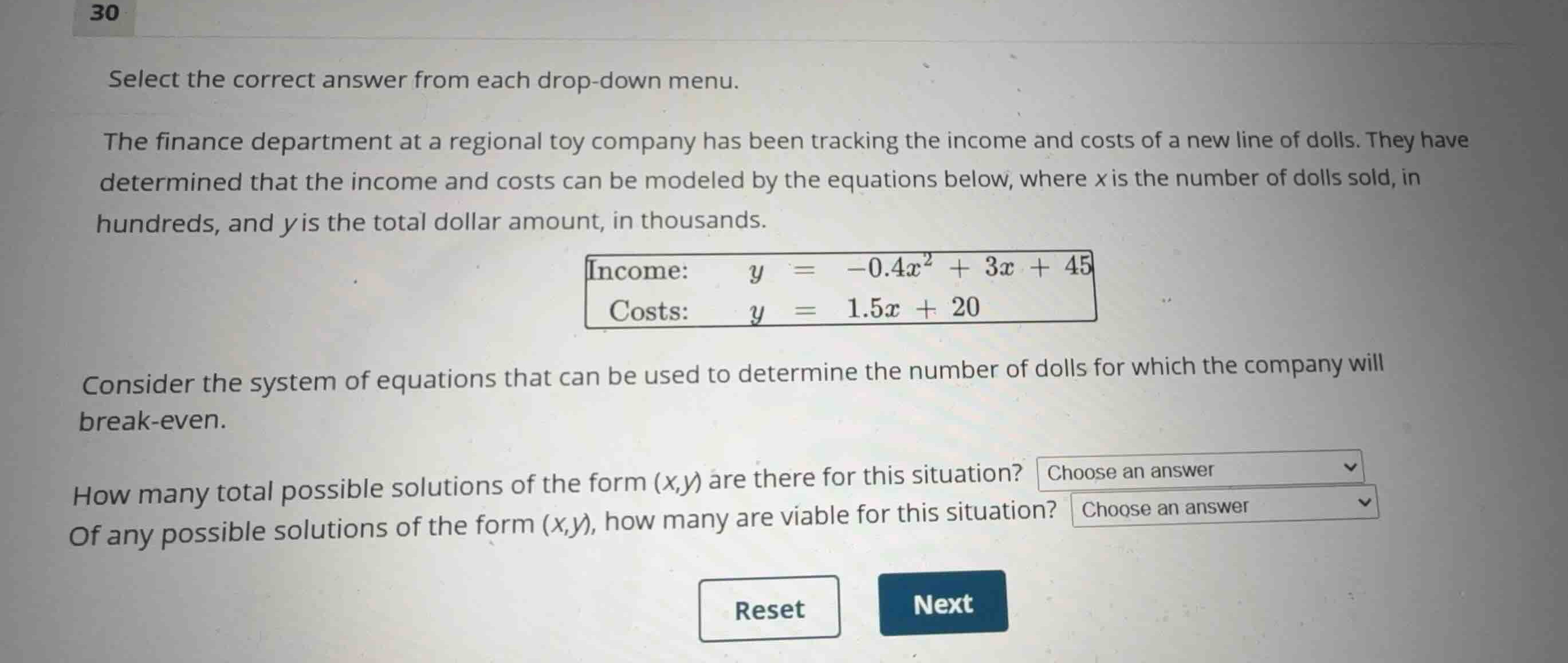 select the correct answer from each drop-down menu. the finance departm…