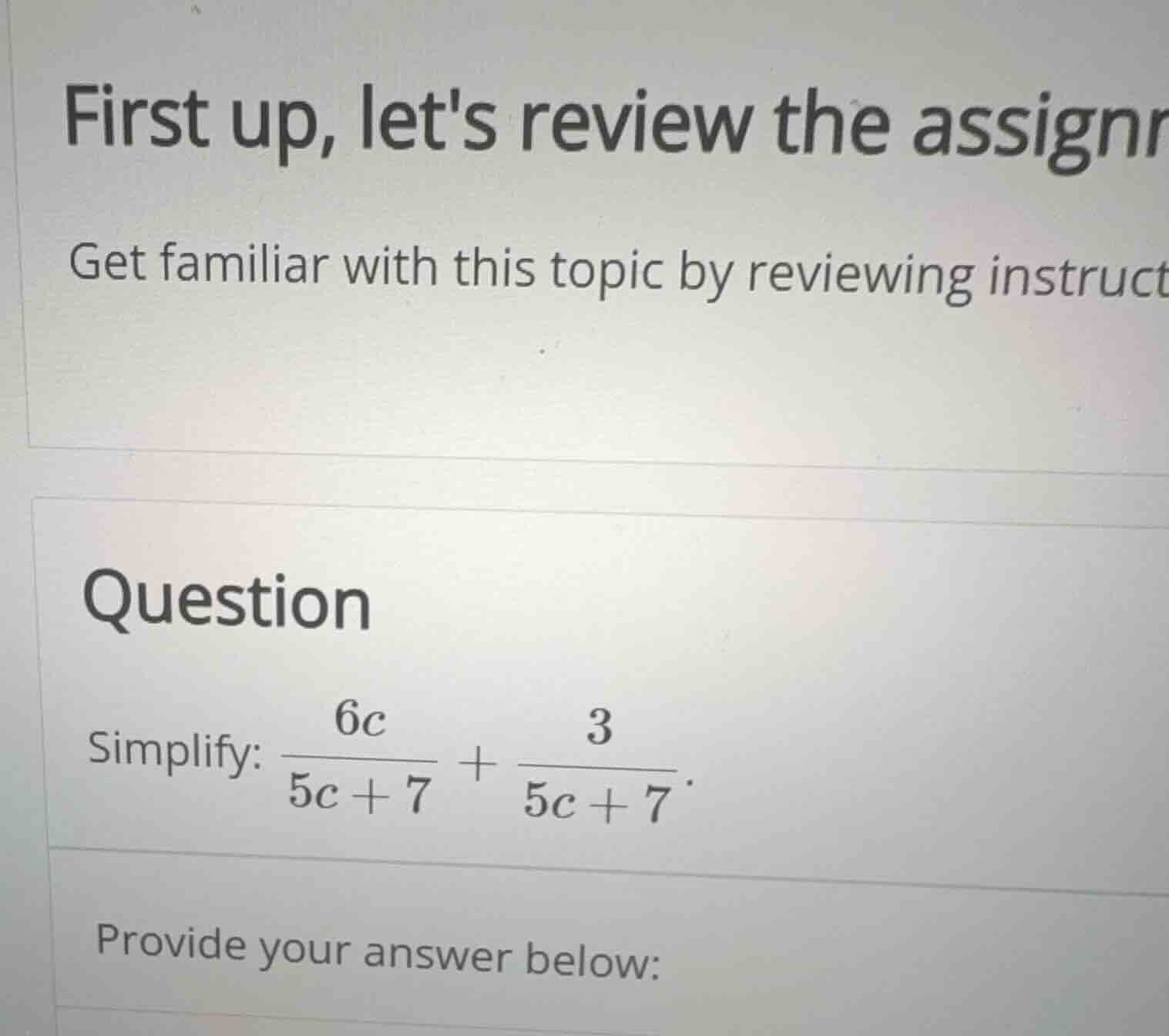first up, lets review the assignm get familiar with this topic by revie…
