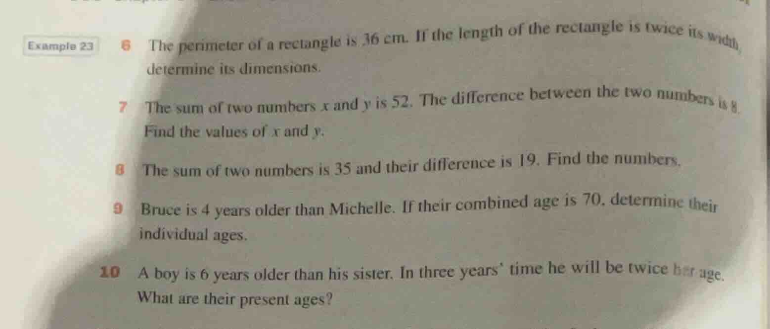 6 the perimeter of a rectangle is 36 cm. if the length of the rectangle…