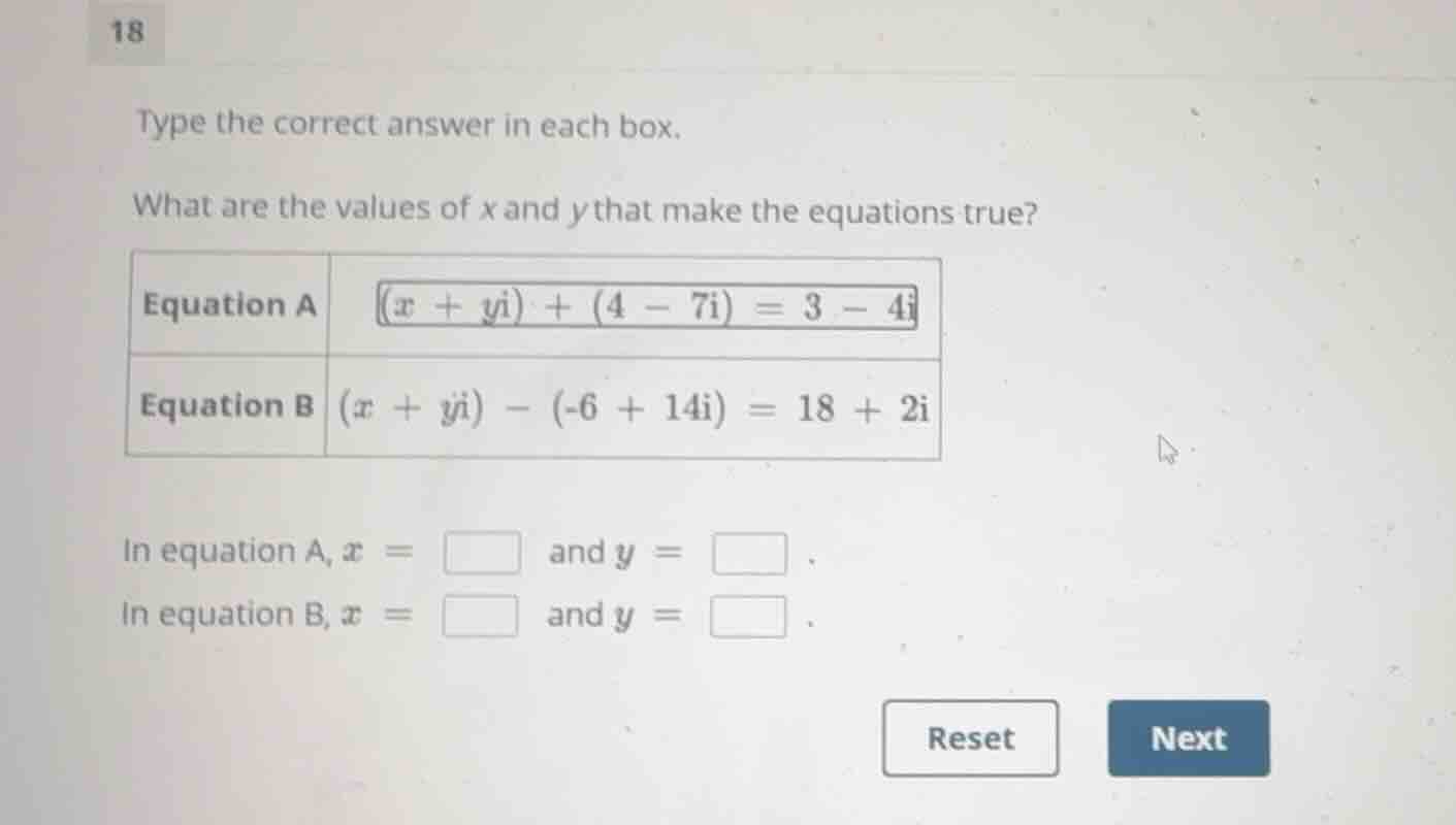 type the correct answer in each box. what are the values of \\(x\\) and…