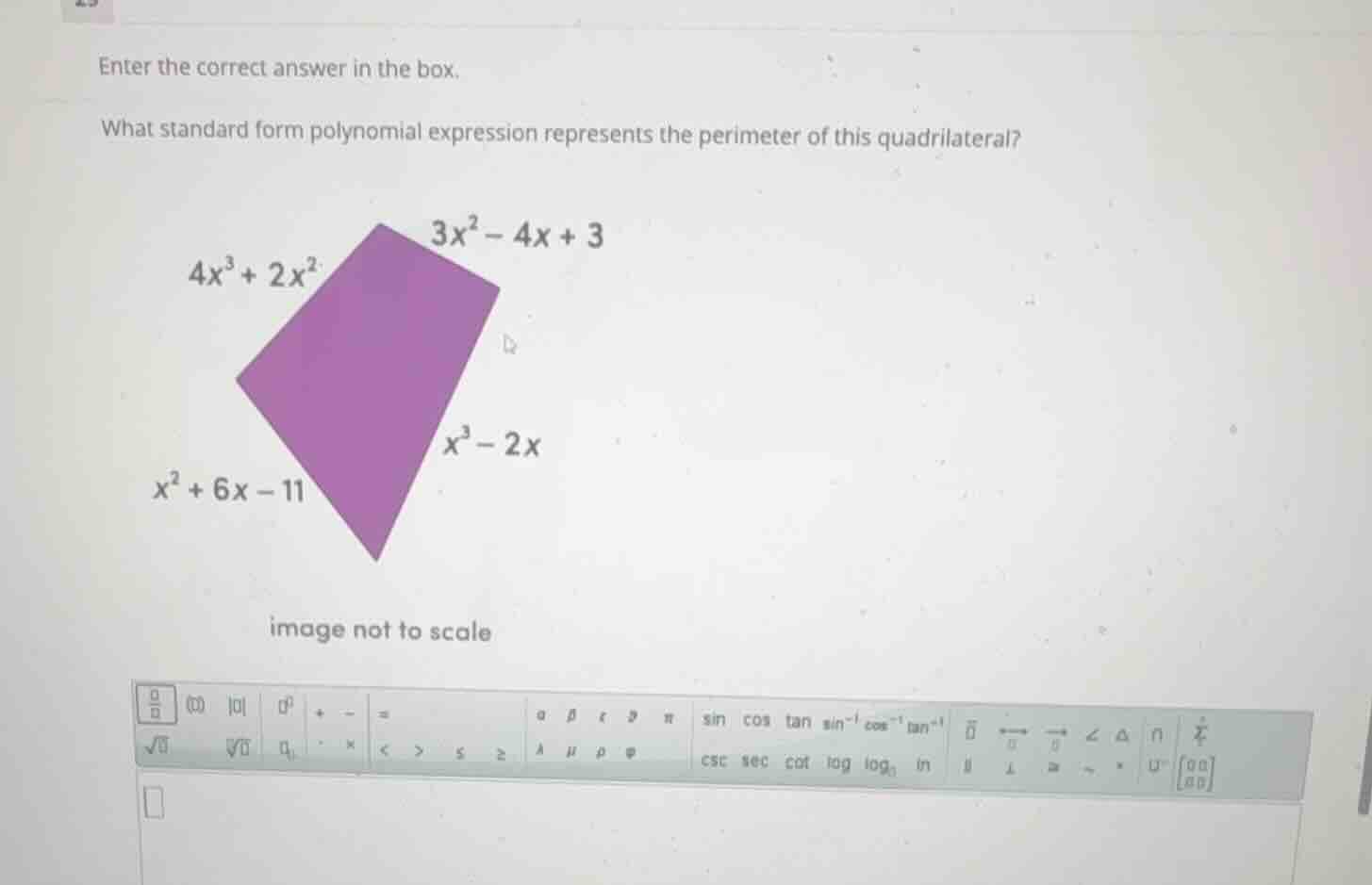 enter the correct answer in the box. what standard form polynomial expr…