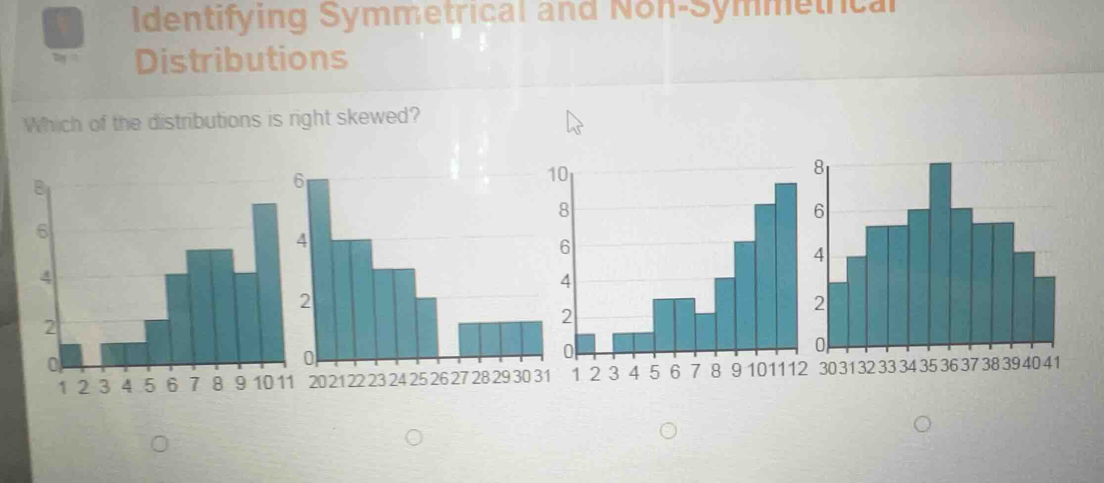 identifying symmetrical and non-symmetrical distributions which of the …