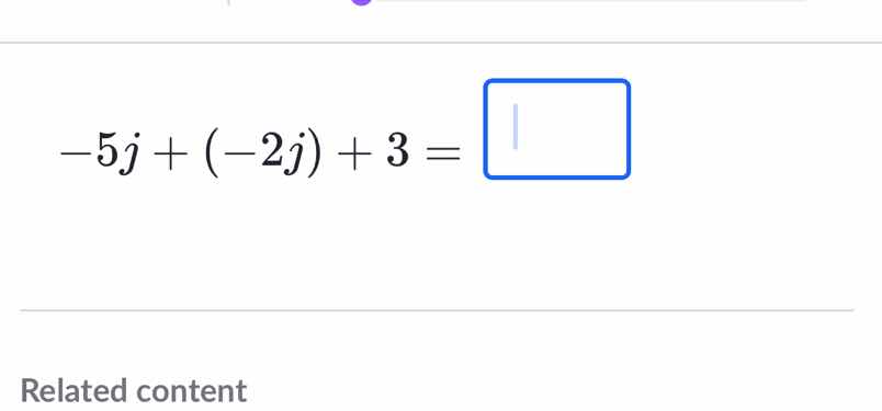 \\-5j + (-2j) + 3 = \\
