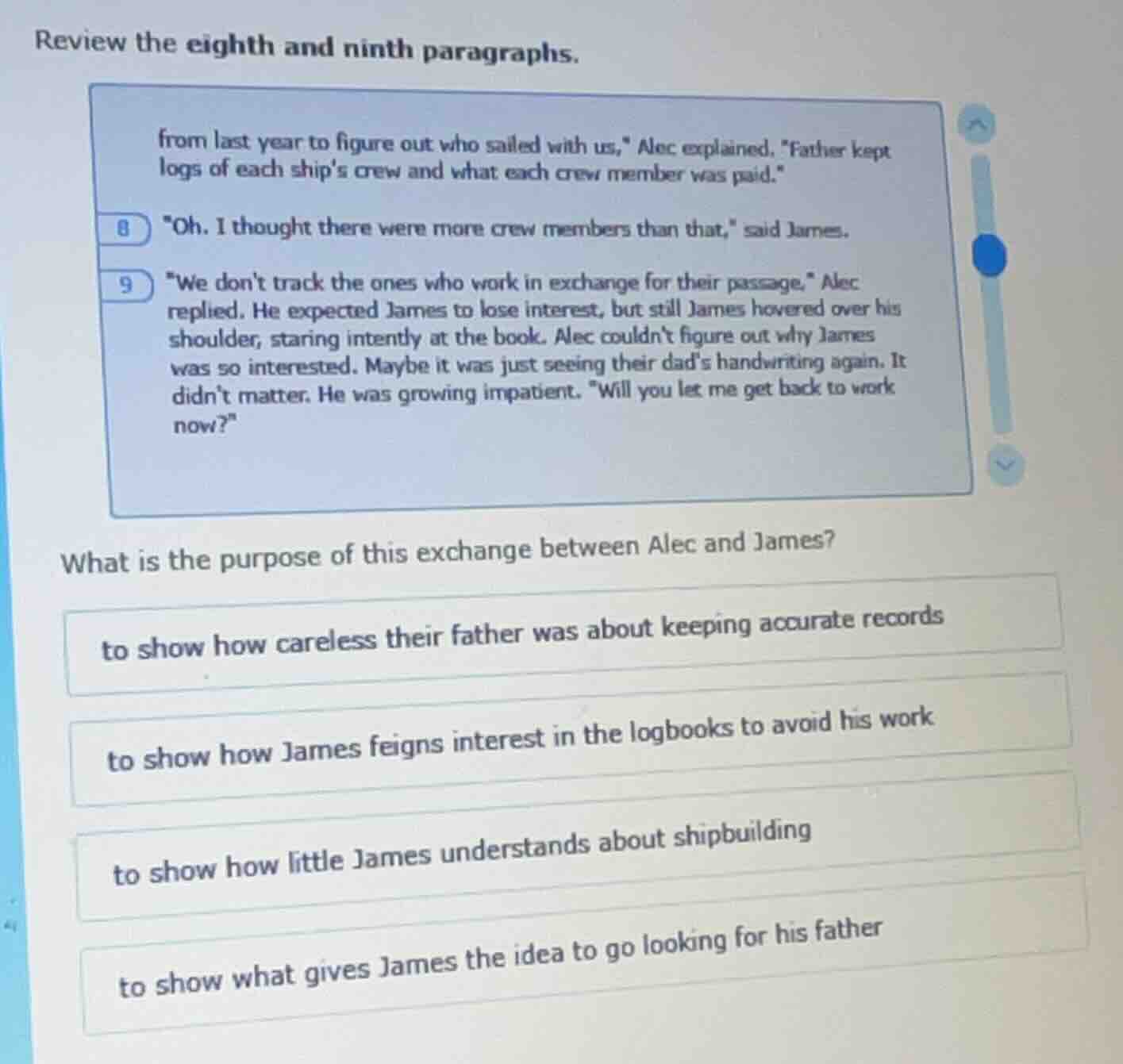 review the eighth and ninth paragraphs. from last year to figure out wh…