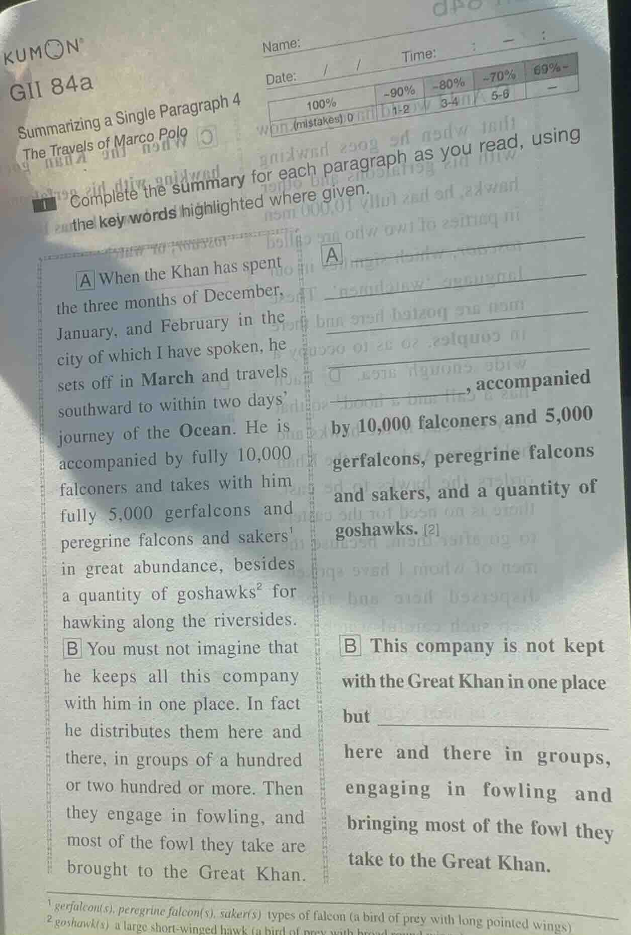 kumon gii 84a summarizing a single paragraph 4 the travels of marco pol…
