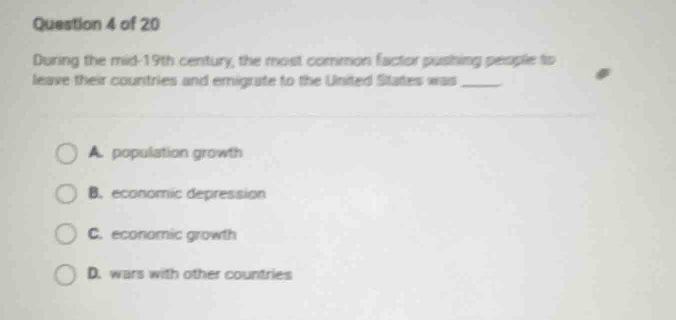 question 4 of 20 during the mid-19th century, the most common factor pu…