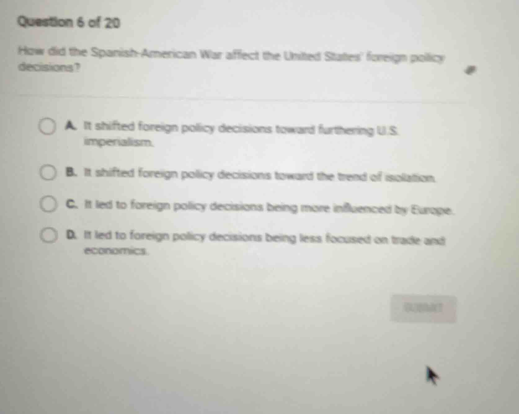 question 6 of 20 how did the spanish-american war affect the united sta…