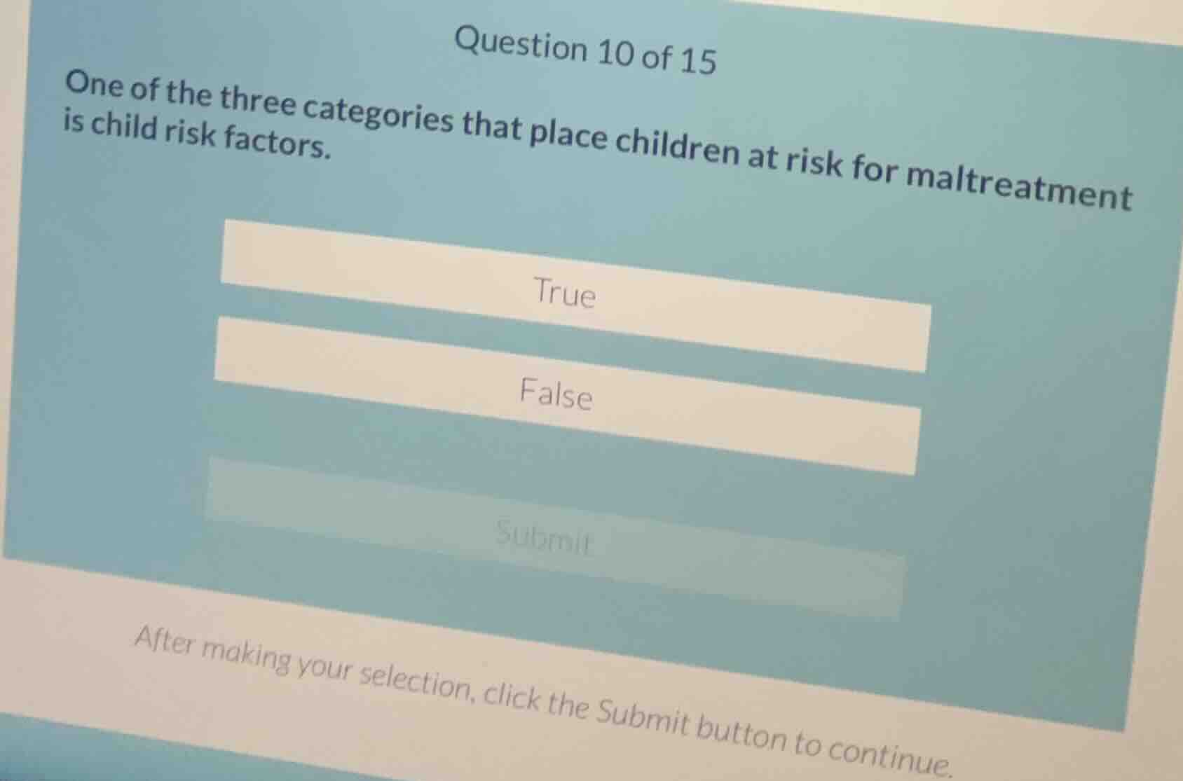 question 10 of 15 one of the three categories that place children at ri…