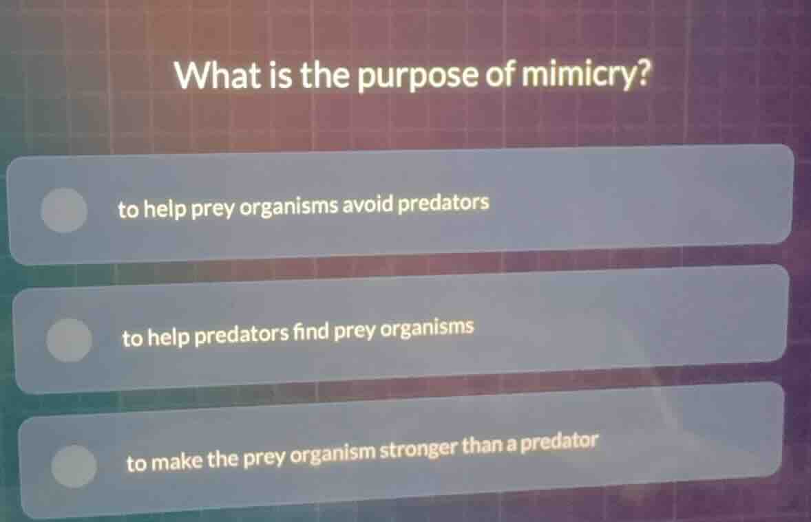 what is the purpose of mimicry? to help prey organisms avoid predators …