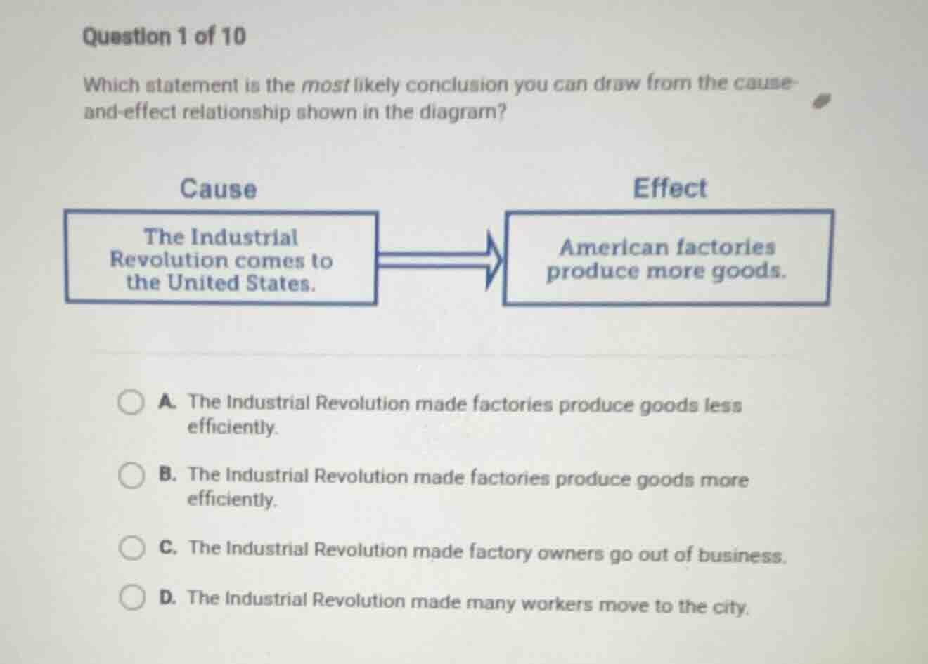 question 1 of 10 which statement is the most likely conclusion you can …
