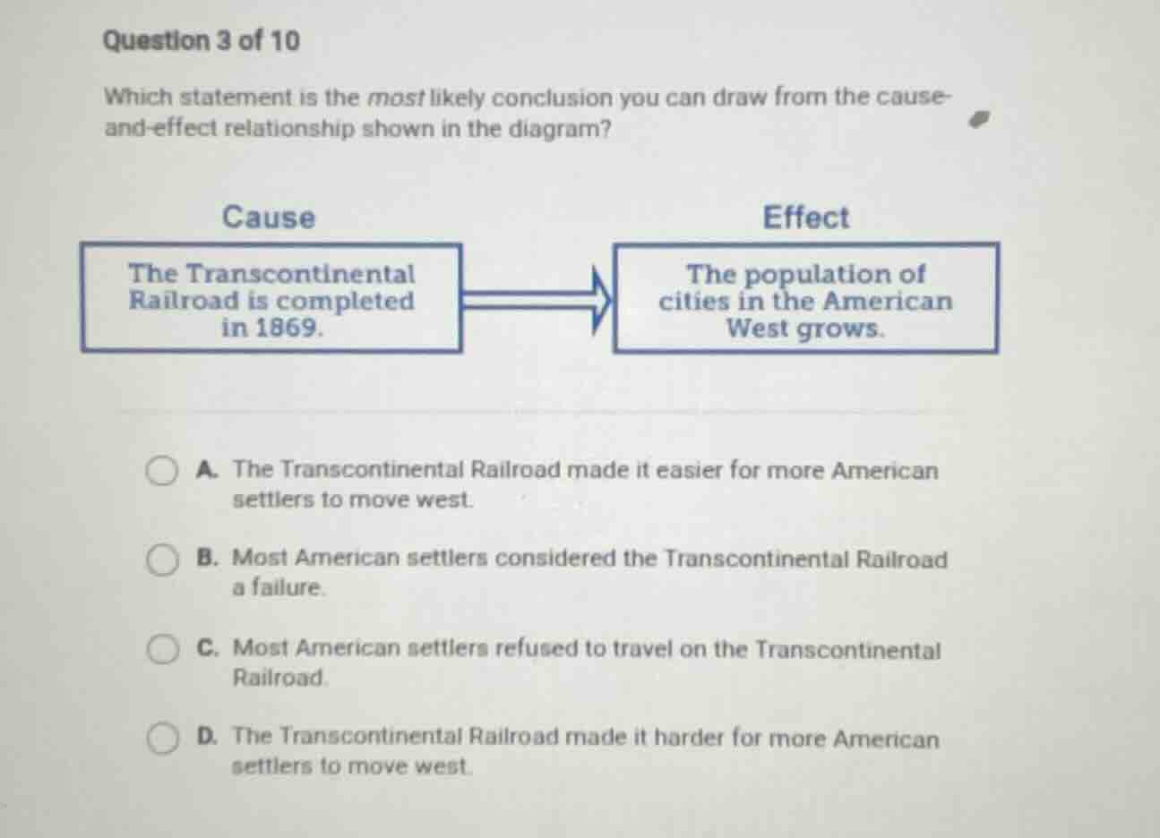 question 3 of 10 which statement is the most likely conclusion you can …