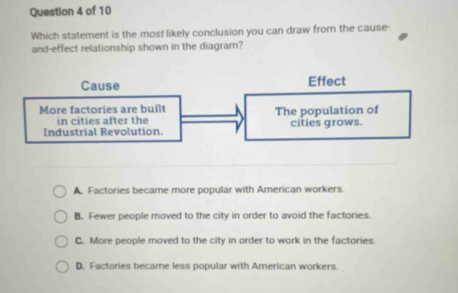 question 4 of 10 which statement is the most likely conclusion you can …