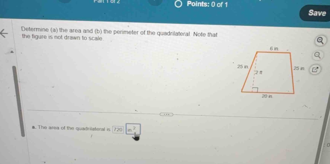 determine (a) the area and (b) the perimeter of the quadrilateral. note…