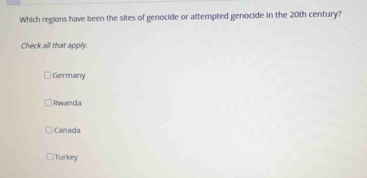 which regions have been the sites of genocide or attempted genocide in …