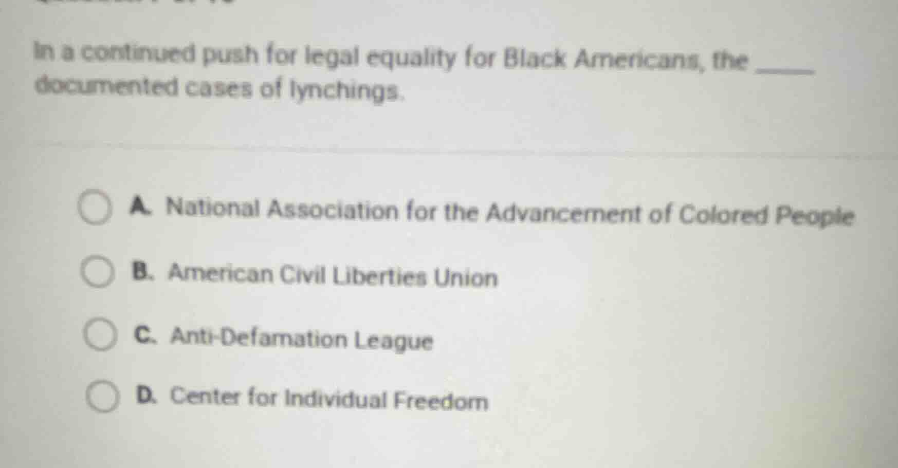 in a continued push for legal equality for black americans, the ______ …