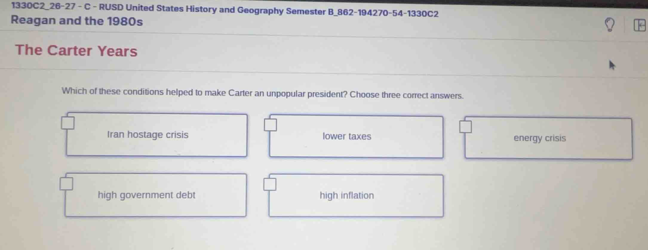the carter years which of these conditions helped to make carter an unp…