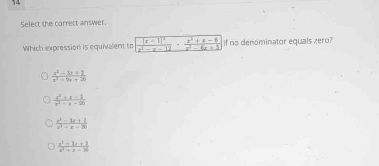 select the correct answer. which expression is equivalent to \\(\\frac{…