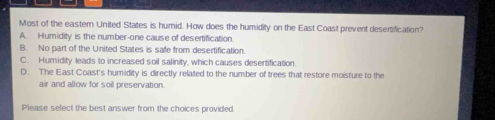 most of the eastern united states is humid. how does the humidity on th…