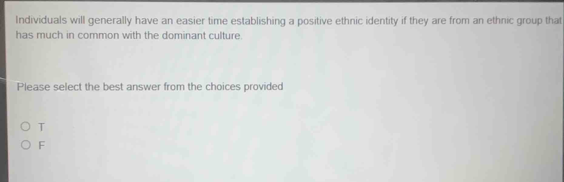 individuals will generally have an easier time establishing a positive …