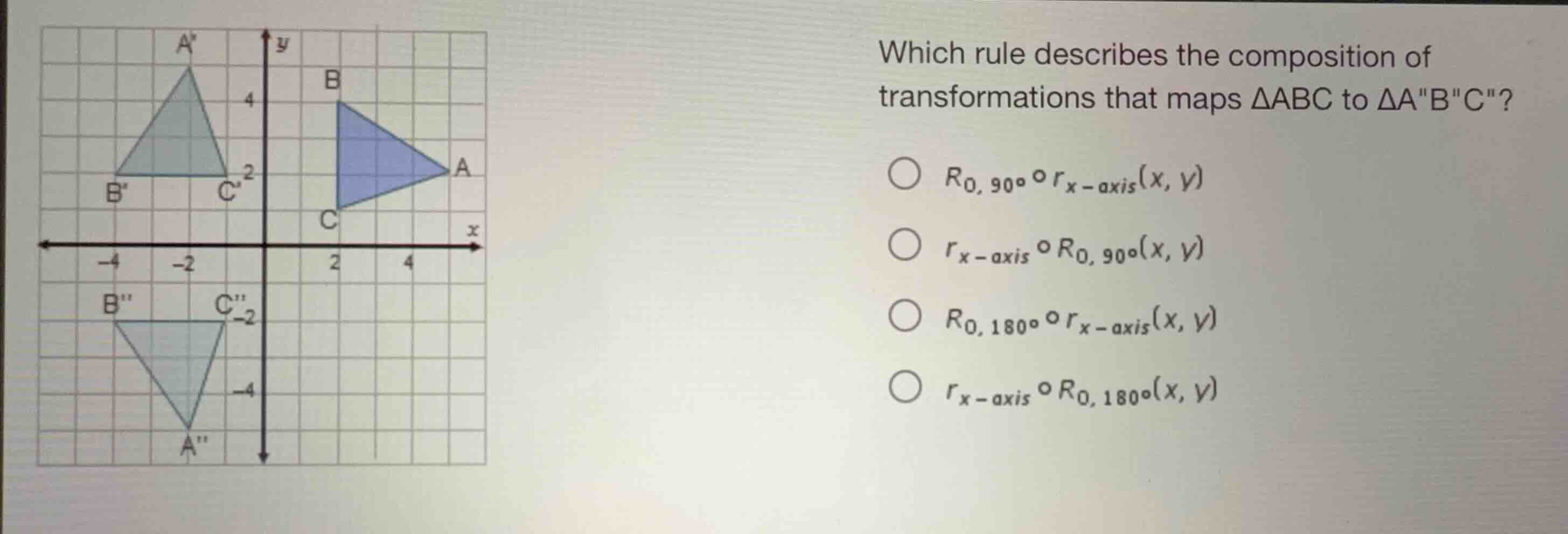 which rule describes the composition of transformations that maps \\(\\…